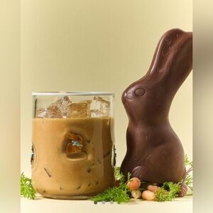 NWT Anthropologie Icon Juice Glass chocolate Easter Bunny